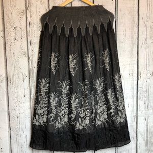 Lapis Strapless Floral Crinkle gray Jeweled Smocked Mini Dress Women One Size